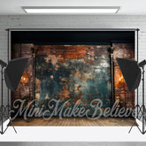 Lofaris Shabby Graffiti Brick Wall Candle Photo Backdrop